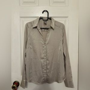 Silky H&M ivory shirt